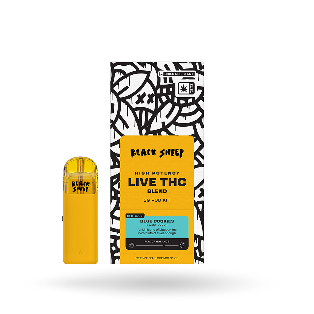 Live THC Blend Pod Starter Kit: Blue Cookies 3g