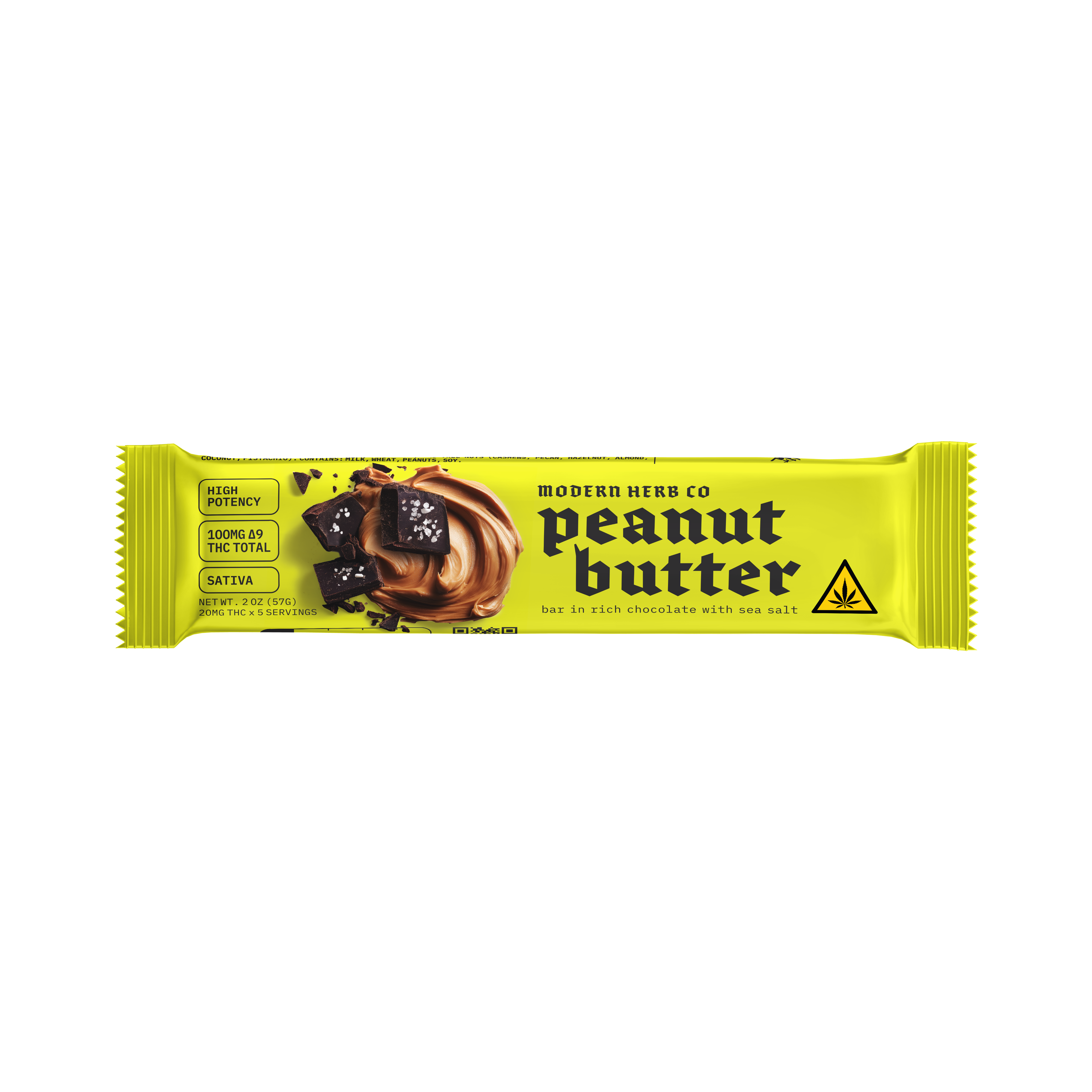 Dark Chocolate Salted Peanut Butter Bar (Sativa) – The Hemp Collect