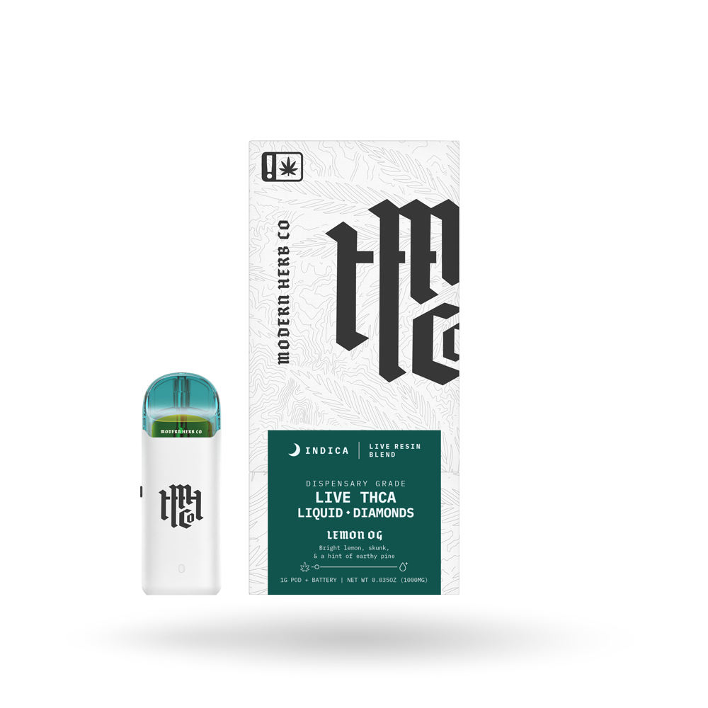 THCa Pod Kit Live Resin Liquid Diamonds: Lemon OG (Indica) - 1g