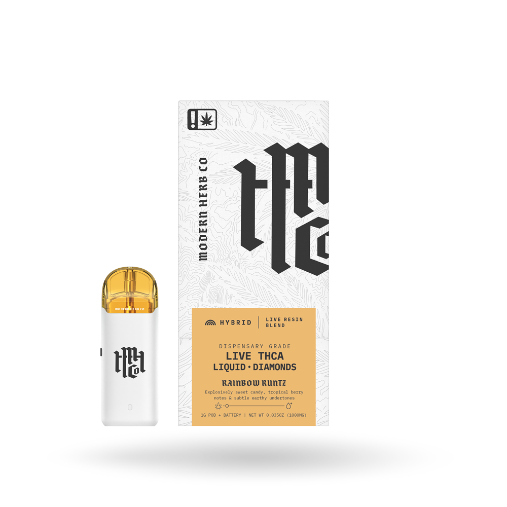 THCa Pod Kit Live Resin Liquid Diamonds: Rainbow Runtz (Hybrid) - 1g