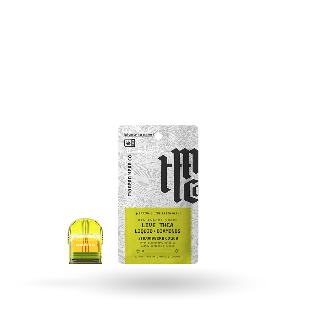 THCa Pod Refill Live Resin Liquid Diamonds: Strawberry Cough (Sativa) - 1g