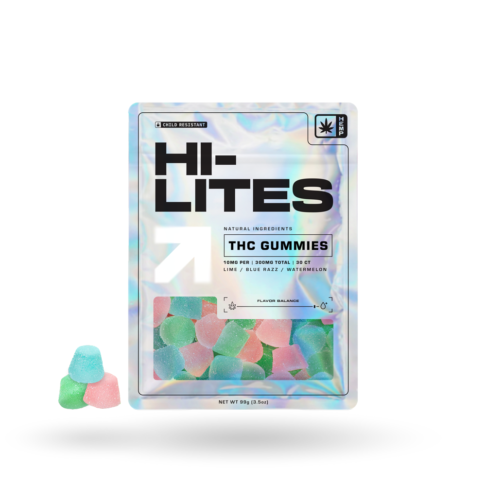 Hi-Lites Delta 9 THC Gummies: Vegan 30ct