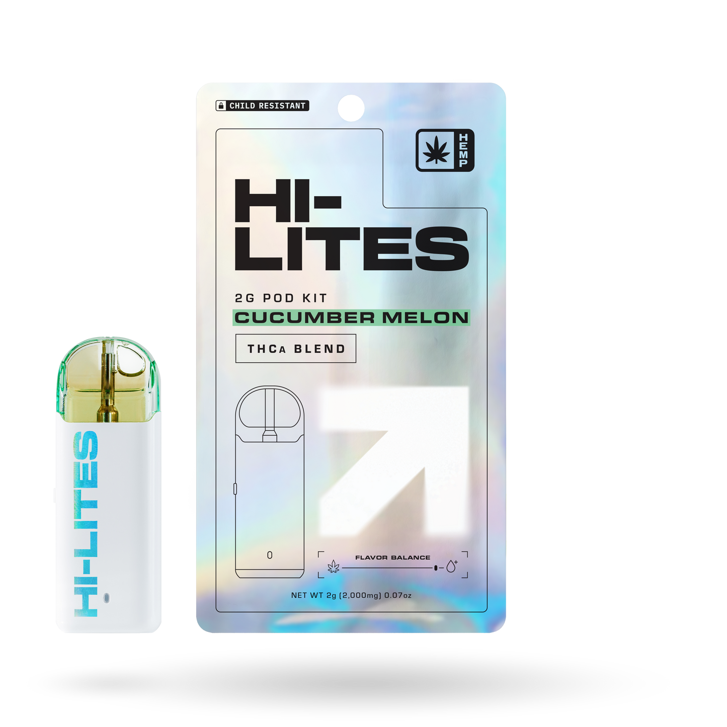 Hi-Lites THCa Pod Kit: Cucumber Melon