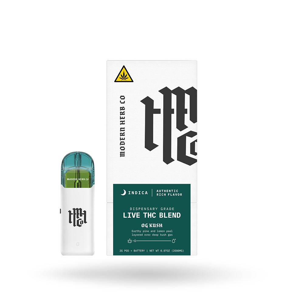 Live THC Pod Starter Kit: OG Kush (Indica) 2g The Hemp Collect Live THC Pod Starter Kit: OG Kush (Indica) 2g The Hemp Collect