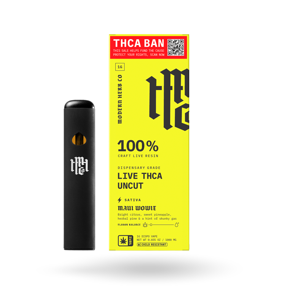 THCa Live Resin Disposable Uncut: Maui Wowie (Sativa) - 1g The Hemp Collect THCa Live Resin Disposable Uncut: Maui Wowie (Sativa) - 1g The Hemp Collect