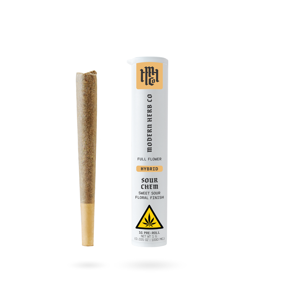 THCa Pre-Roll: Sour Chem (Hybrid), 1g