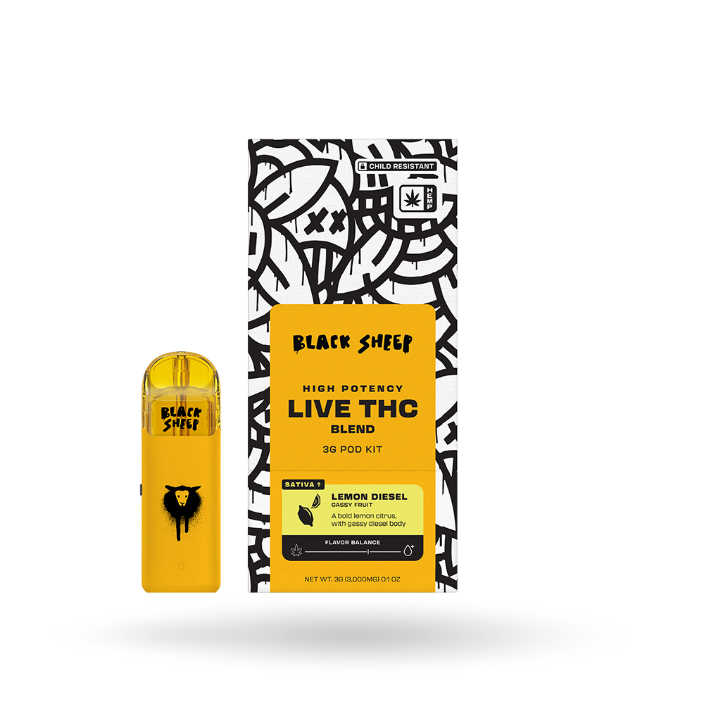 Live THC Blend Pod Starter Kit: Lemon Diesel 3g