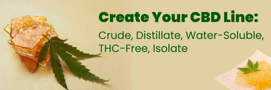 Create Your CBD Line: Crude, Distillate, Water-Soluble, THC-Free, Isolate