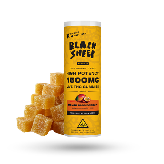 Live THC Gummy: Mango Passionfruit (Sativa), 30ct