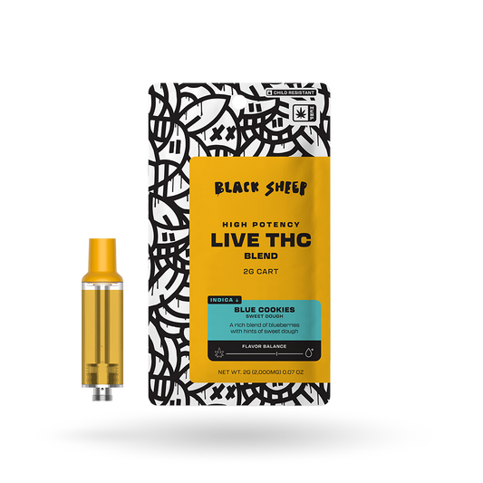 Live THC Blend Vape Cartridge: Blue Cookies 2g