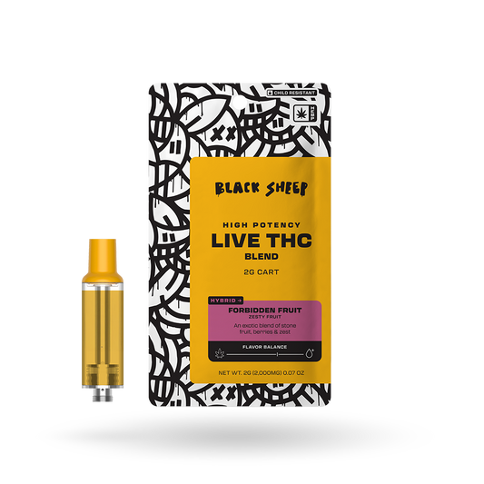 Live THC Blend Vape Cartridge: Forbidden Fruit 2g