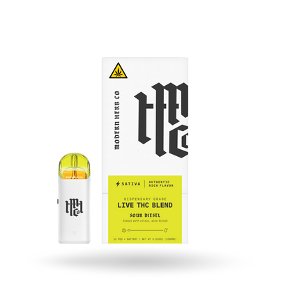 Live THC Pod Starter Kit: Sour Diesel (Sativa), 1g