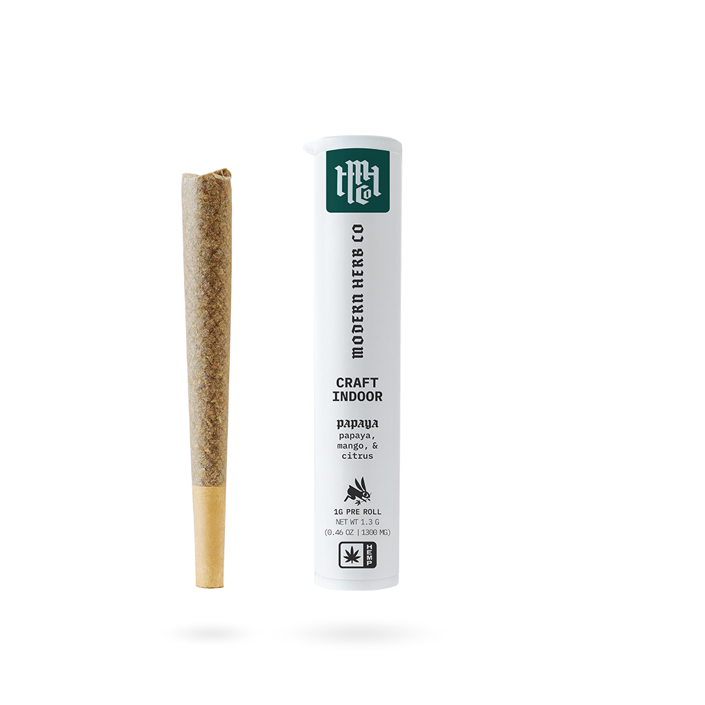 Pre Roll THCa Flower: Papaya (Indica), 1g