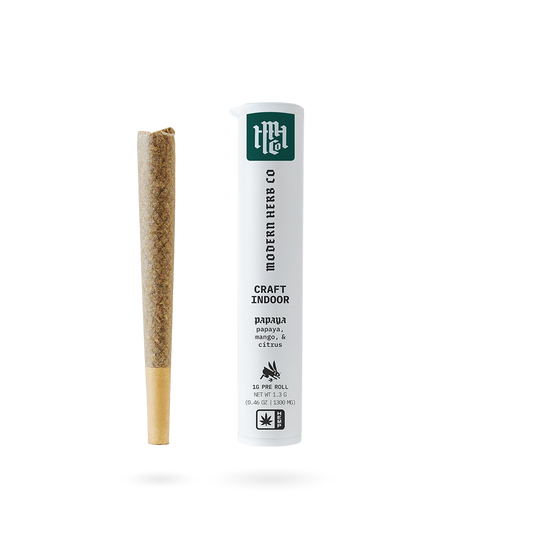 Pre Roll THCa Flower: Papaya (Indica), 1g