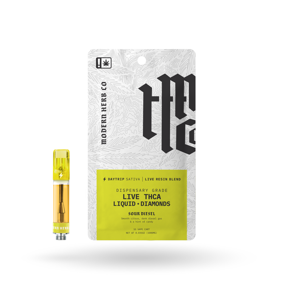 THCa Vape Cartridge Live Resin Liquid Diamonds: Sour Diesel (Sativa)