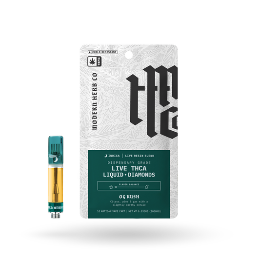 THCa Vape Cartridge Live Resin Liquid Diamonds: OG Kush (Indica)