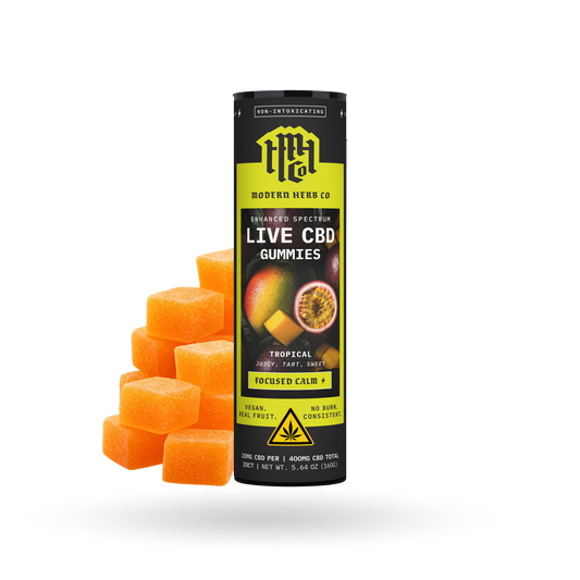 Live CBD Gummies, Enhanced Spectrum, Tropical, Sativa, 20mg, 20ct