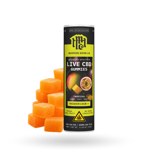 Live CBD Gummies, Enhanced Spectrum, Tropical, Sativa, 20mg, 20ct