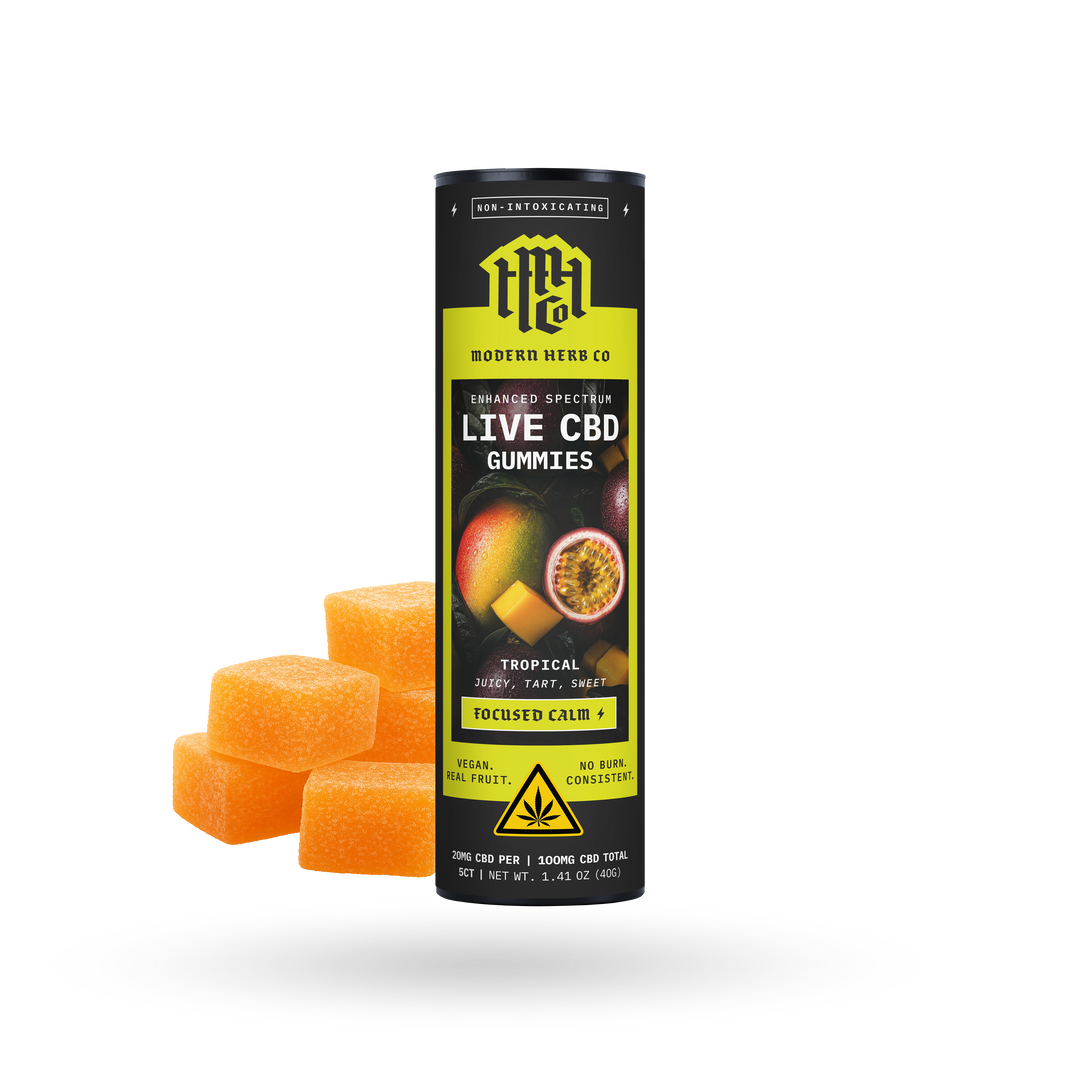 【新品未使用】２本セット/ホップCBD/フルスペクトラム Live CBD Gummies, Enhanced Spectrum, Tropical, Sativa, 20mg, 5ct
