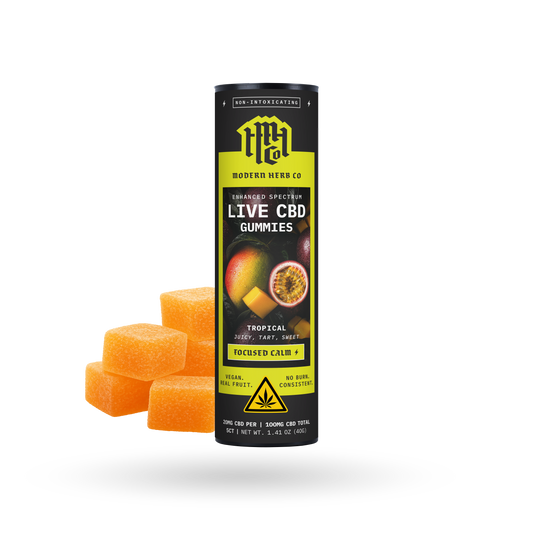 Live CBD Gummies, Enhanced Spectrum, Tropical, Sativa, 20mg, 5ct