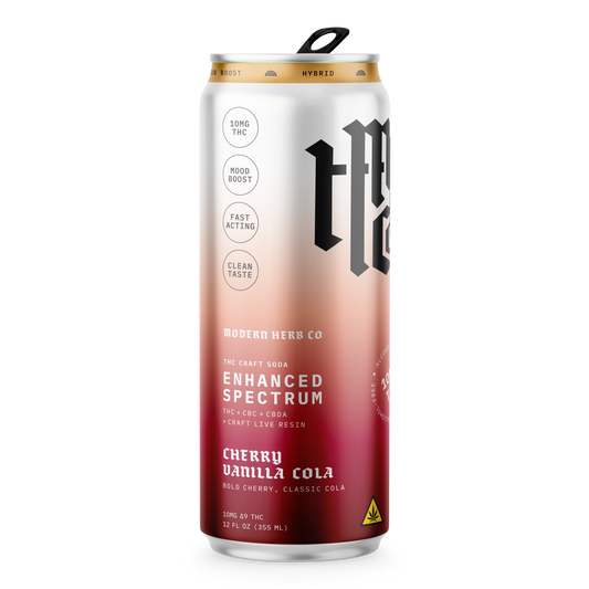 Enhanced Spectrum THC Craft Soda: Cherry Vanilla Cola (Hybrid) 12oz - 4pk