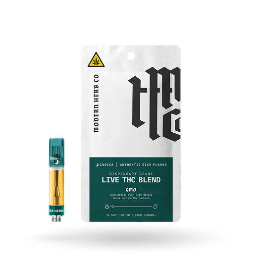 Live THC Vape Cartridge: GMO (Indica) 1g