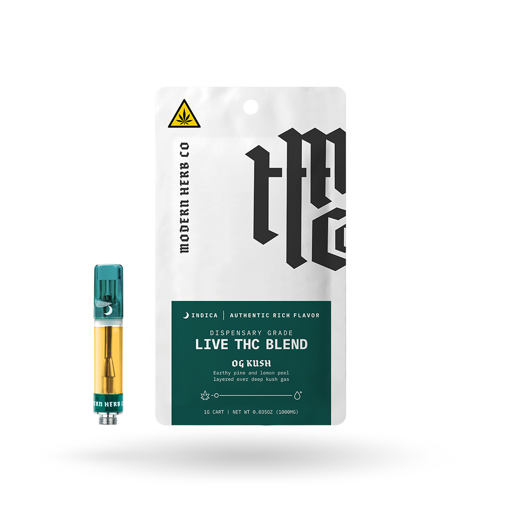 Live THC Vape Cartridge: OG Kush (Indica) 1g