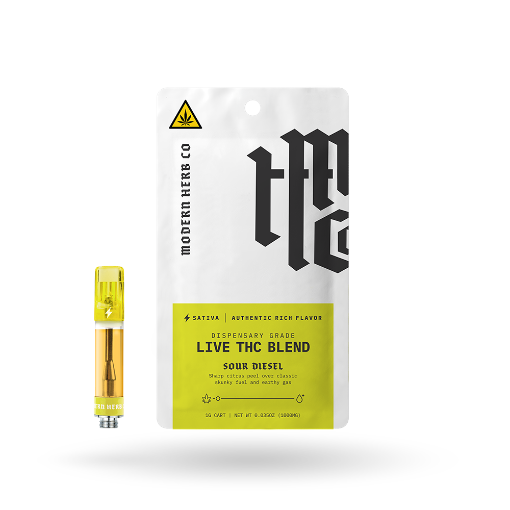 Live THC Vape Cartridge: Sour Diesel (Sativa) 1g