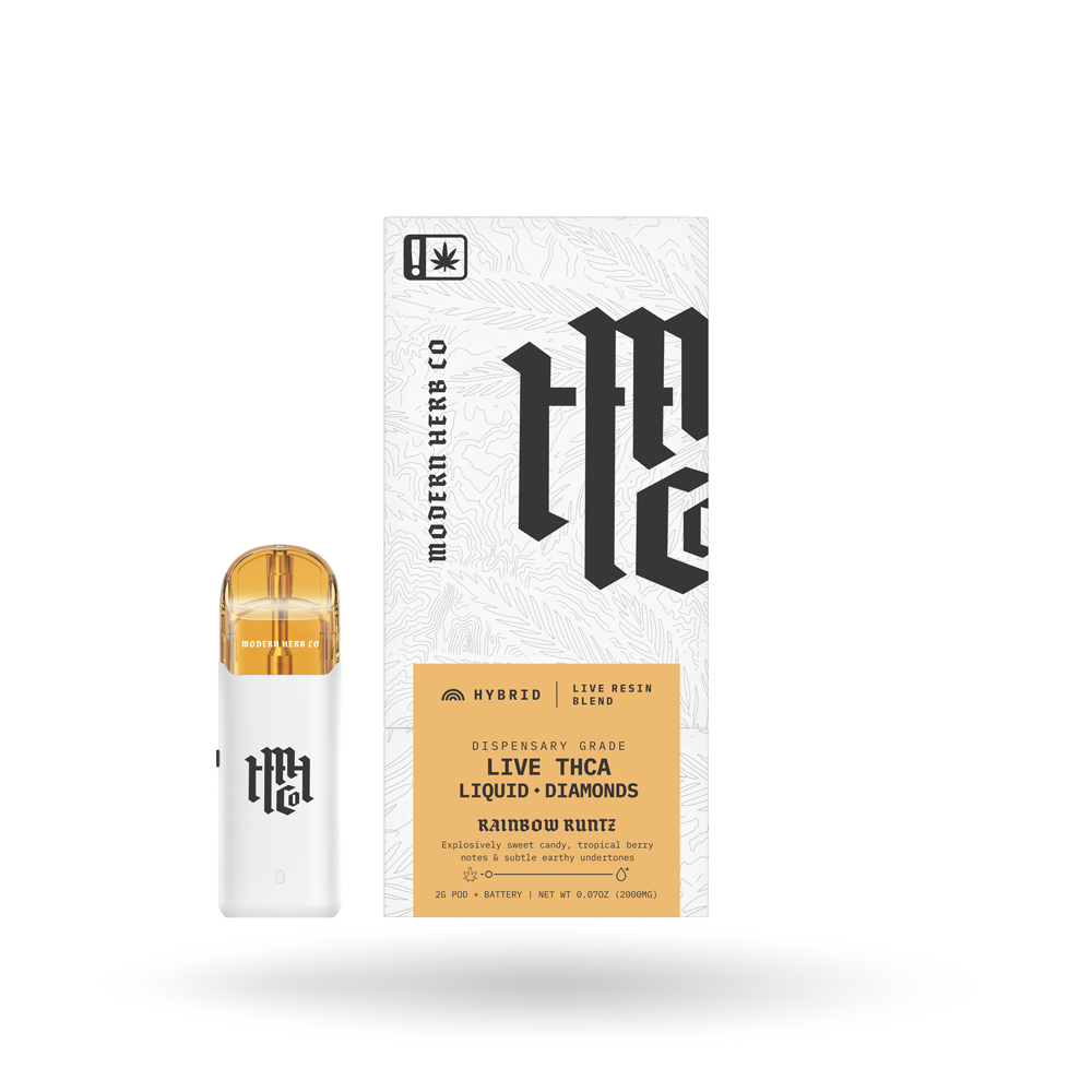 THCa Pod Kit Live Resin Liquid Diamonds: Rainbow Runtz (Hybrid) - 2g