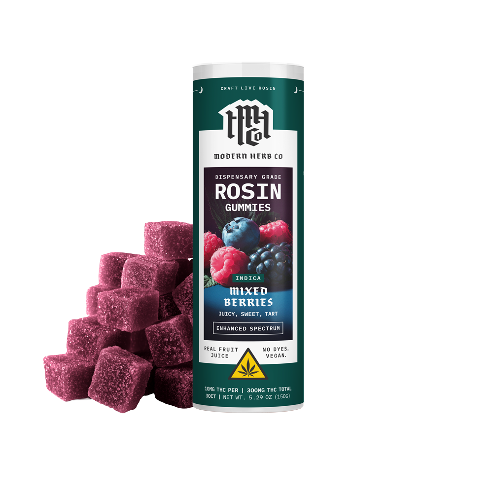Live Rosin Gummies: Mixed Berries (Indica), 30ct