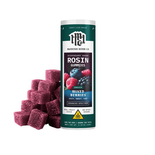 Live Rosin Gummies: Mixed Berries (Indica), 30ct