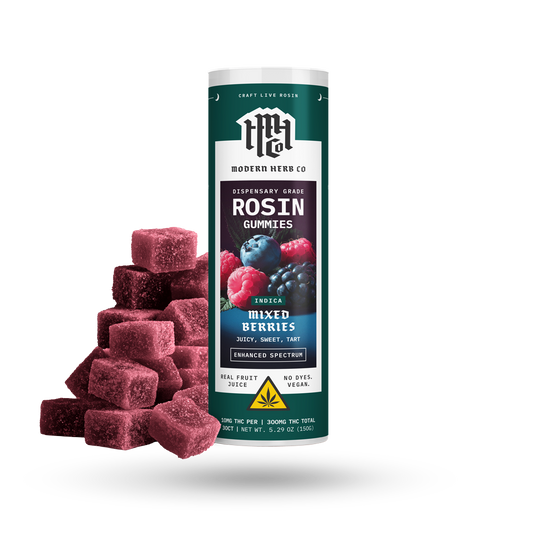 Live Rosin Gummies: Mixed Berries (Indica), 30ct