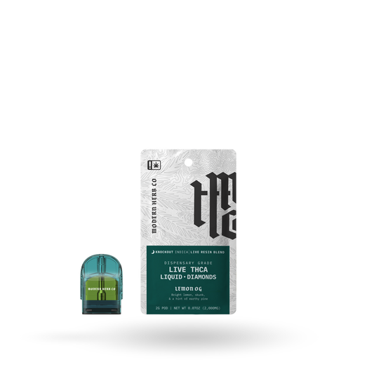 THCa Pod Refill Live Resin Liquid Diamonds: Lemon OG (Indica) - 2g