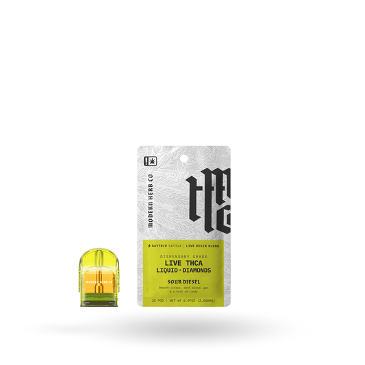 THCa Pod Refill Live Resin Liquid Diamonds: Sour Diesel (Sativa) - 2g