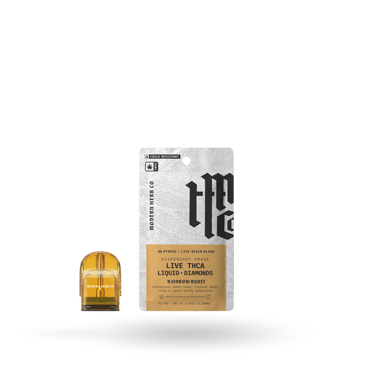 THCa Pod Refill Live Resin Liquid Diamonds: Rainbow Runtz (Hybrid) - 2g