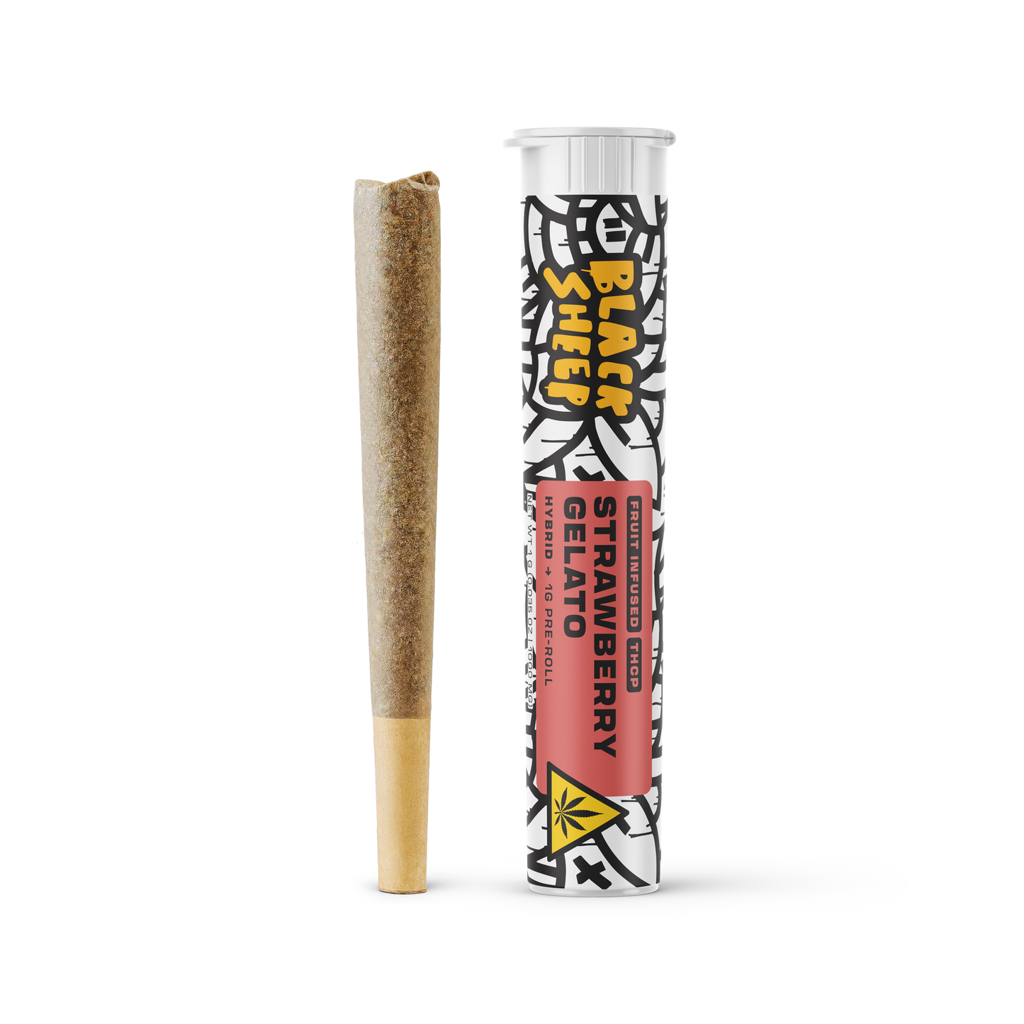 THCp Pre-Roll: Strawberry Gelato (Hybrid), 1g