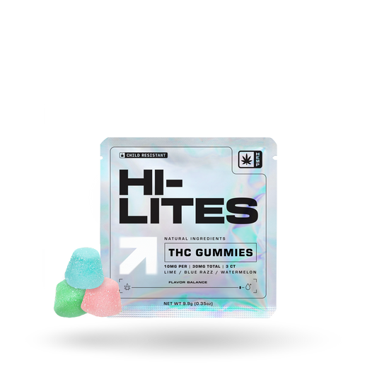 Hi-Lites Delta 9 THC Gummies: Vegan 3ct