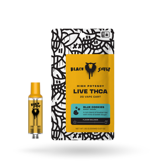 Live THCa Blend Vape Cartridge: Blue Cookies 2g