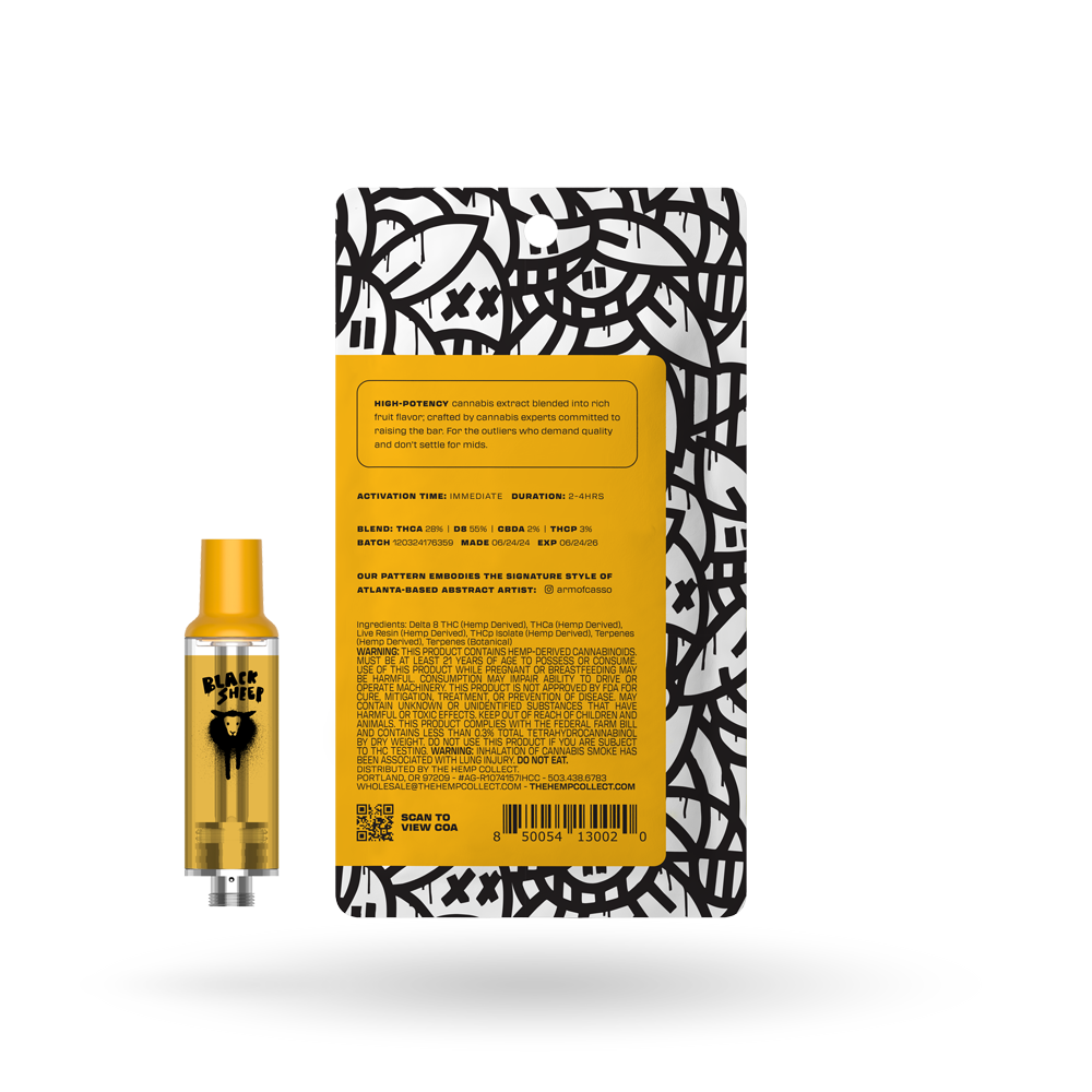 Live Resin THCp Vape Cartridge: Lemon Diesel 2g