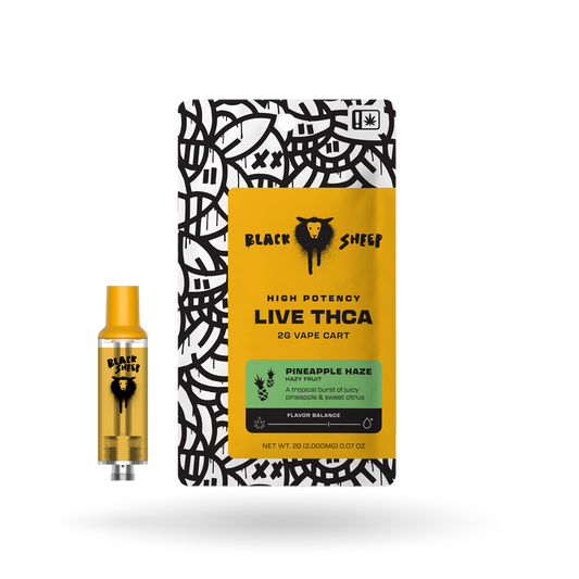 Live THCa Blend Vape Cartridge: Pineapple Haze 2g