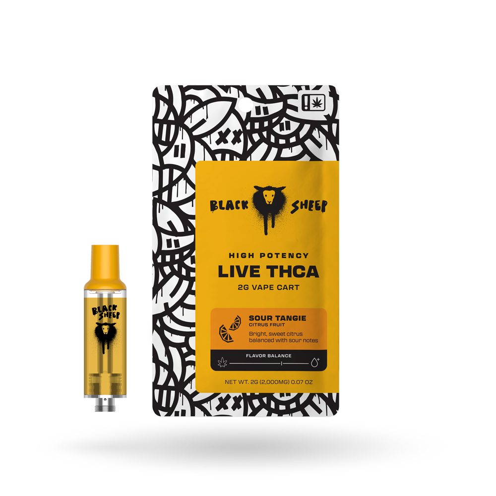 Live Resin THCp Vape Cartridge: Sour Tangie 2g