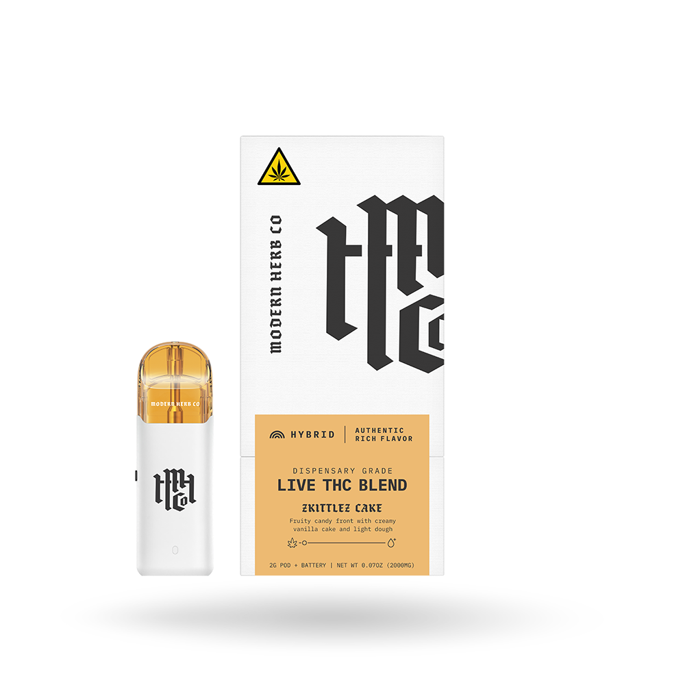 Live THC Pod Starter Kit: Zkittlez Cake (Hybrid) 2g