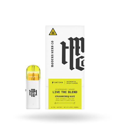 Live THC Pod Starter Kit: Strawberry Haze (Sativa) 2g
