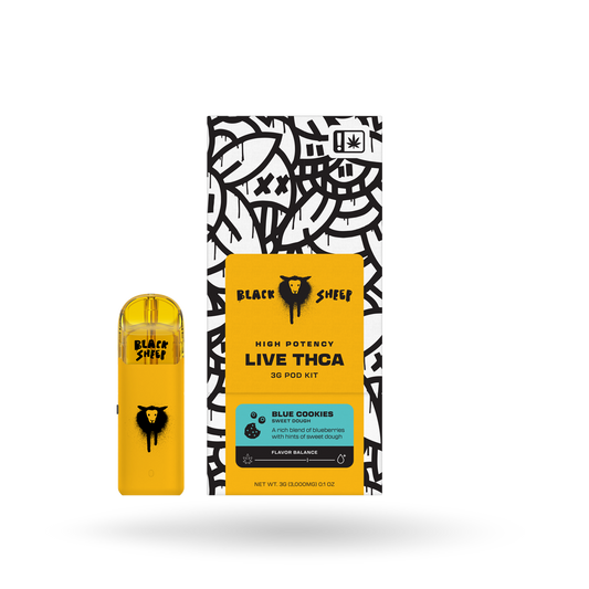 Black Sheep BlueCookies Live Resin THCA Pod Kit 3G View 1