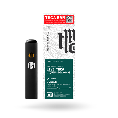 THCa Disposable Live Resin Liquid Diamonds: OG Kush (Indica) - 1g The Hemp Collect THCa Disposable Live Resin Liquid Diamonds: OG Kush (Indica) - 1g The Hemp Collect