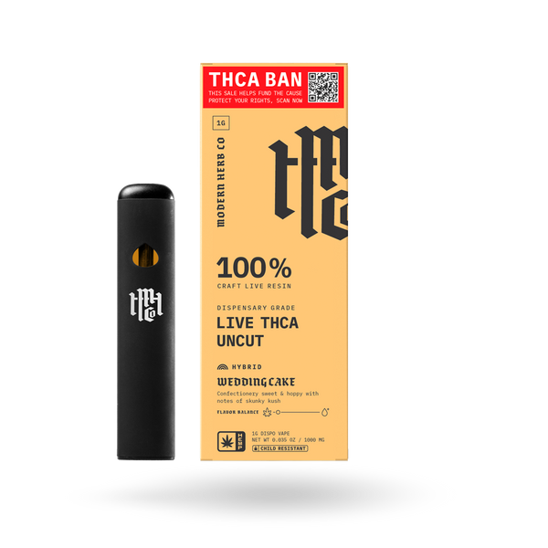 THCa Live Resin Disposable Uncut: Wedding Cake (Hybrid) - 1g  The Hemp  Collect