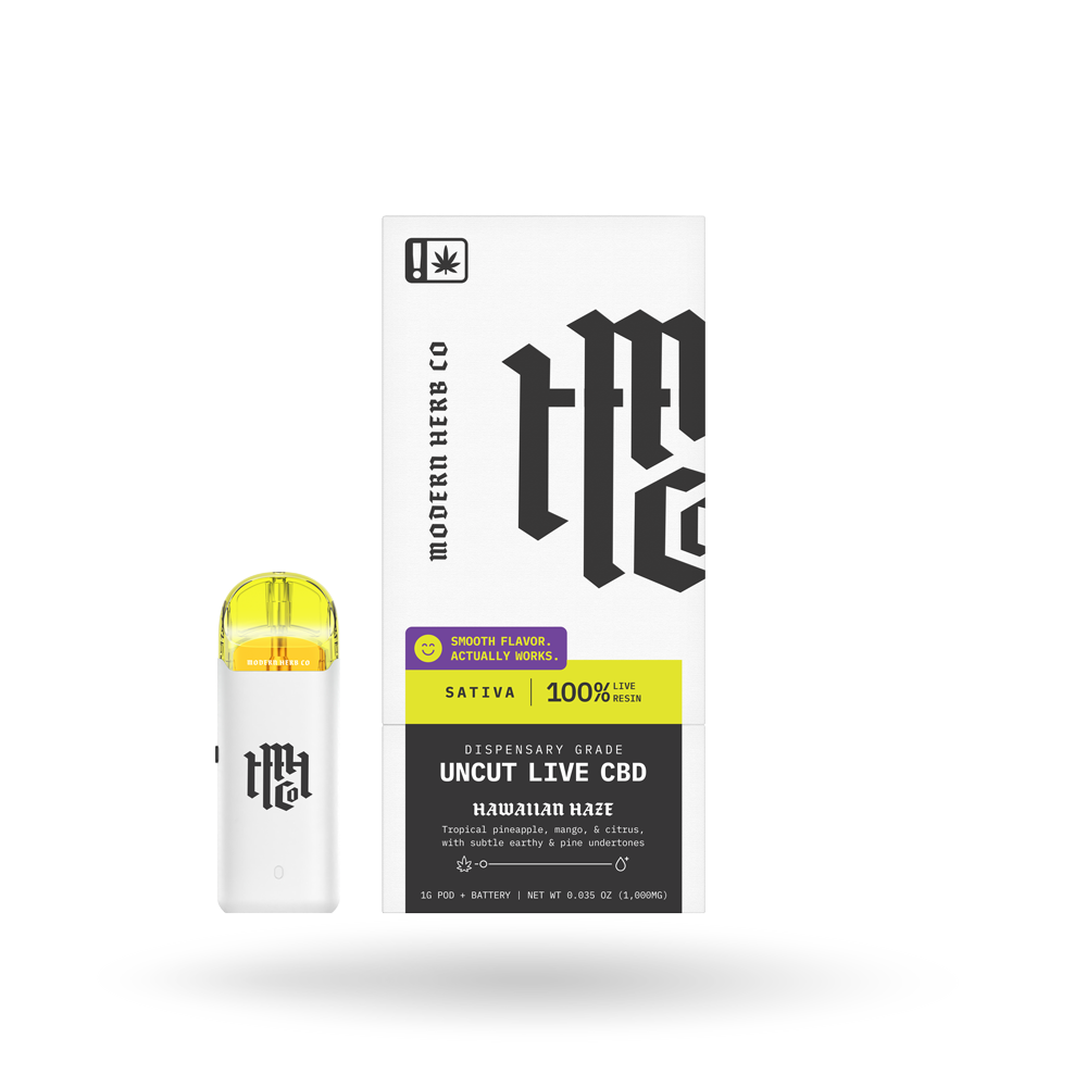 Live CBD Uncut Pod Kit: Hawaiian Haze (Sativa) - 1g