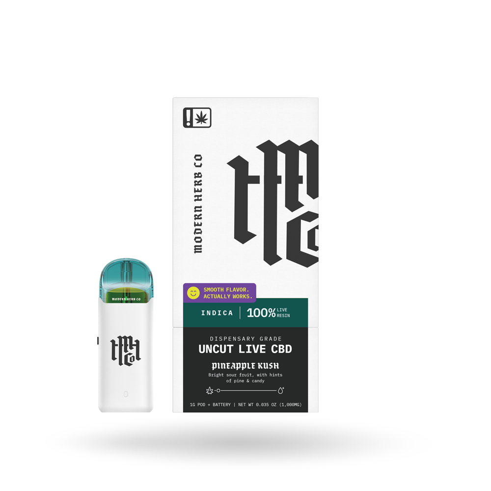 Live CBD Uncut Pod Kit: Pineapple Kush (Indica) - 1g