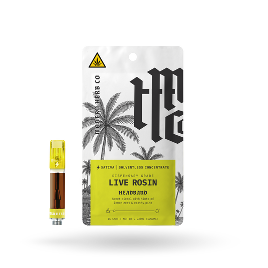 THCa Rosin Vape Cartridge: Headband (Sativa), 1g