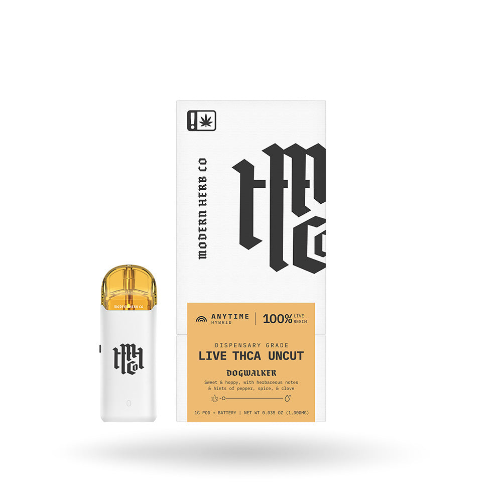 THCa Live Resin Uncut Pod Kit: Anytime, Dogwalker 1g